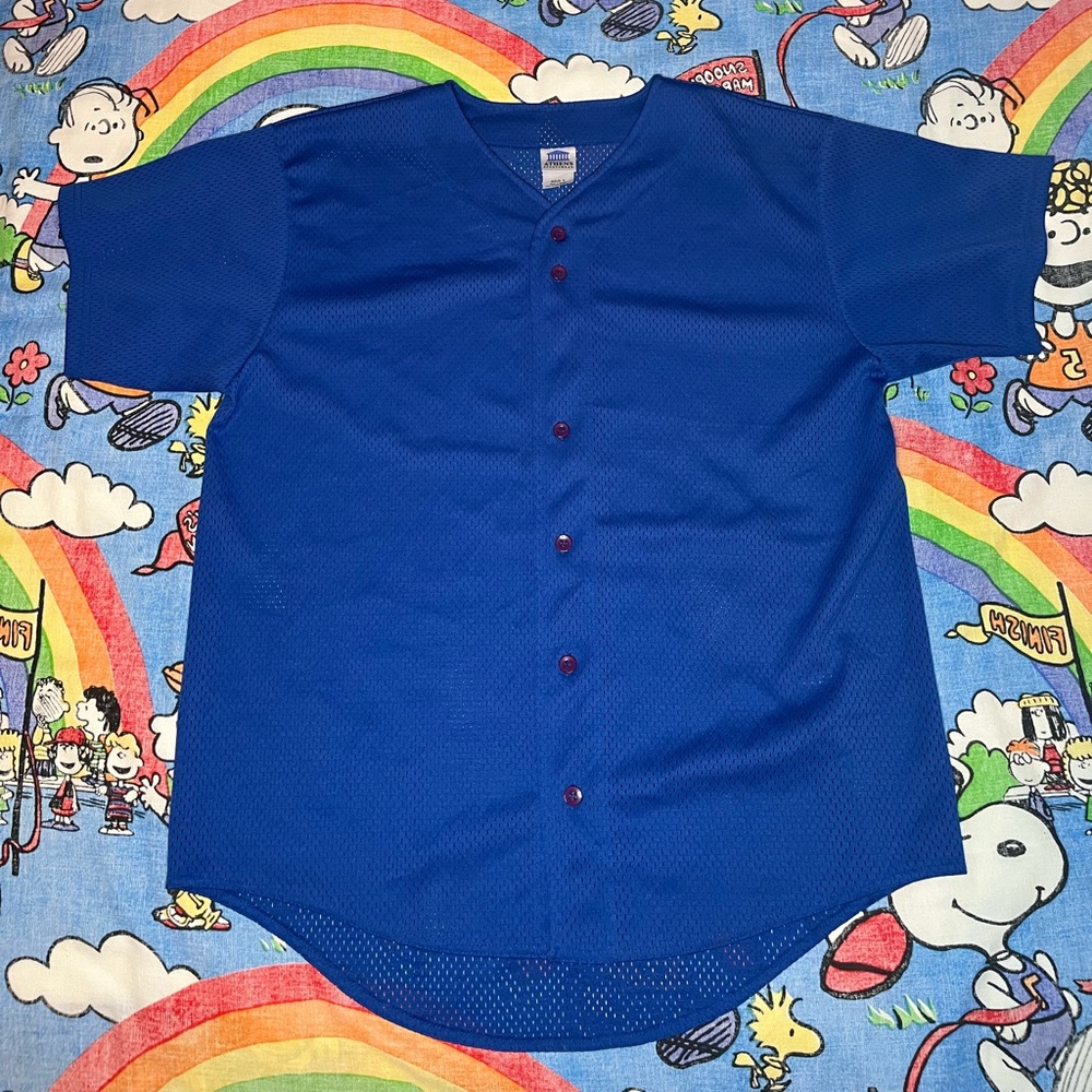 Blue Athens blank baseball jersey